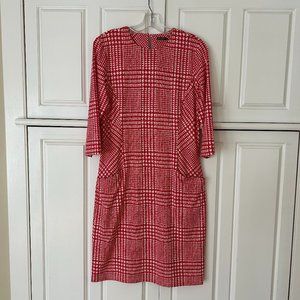 J. McLaughlin red/white print dress
